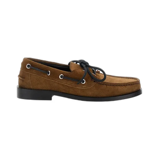 Suede Lace-Up Boat Shoes
