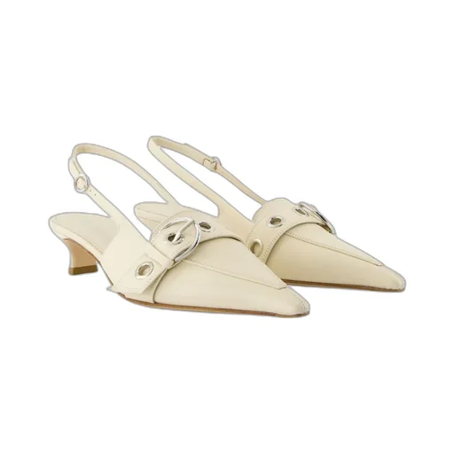 45Mm Buckle Slingback Mules