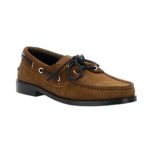Suede Lace-Up Boat Shoes