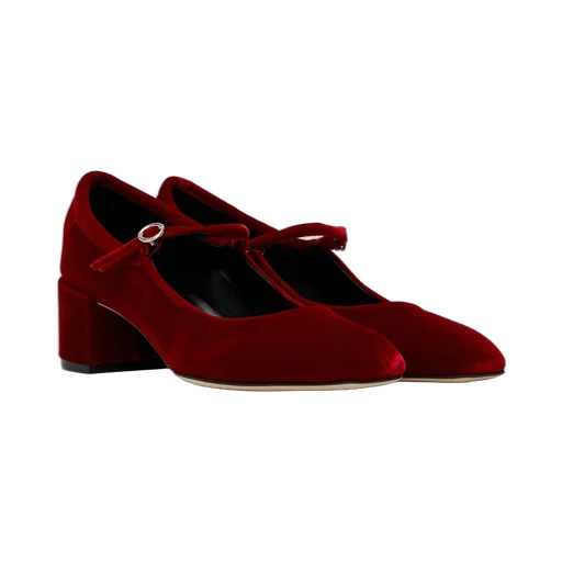 Aline Velvet Mary Jane Pumps