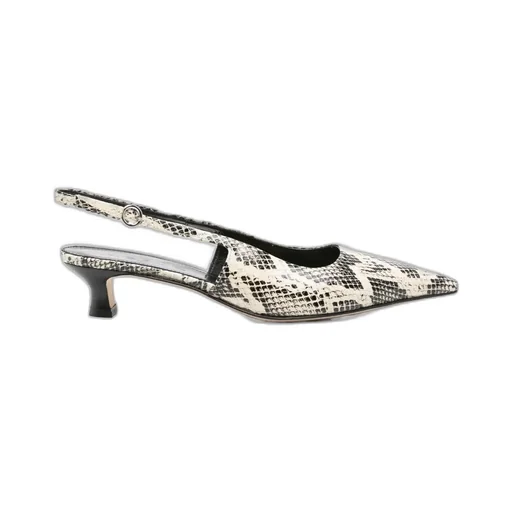 40Mm Snakeskin Slingback Pumps