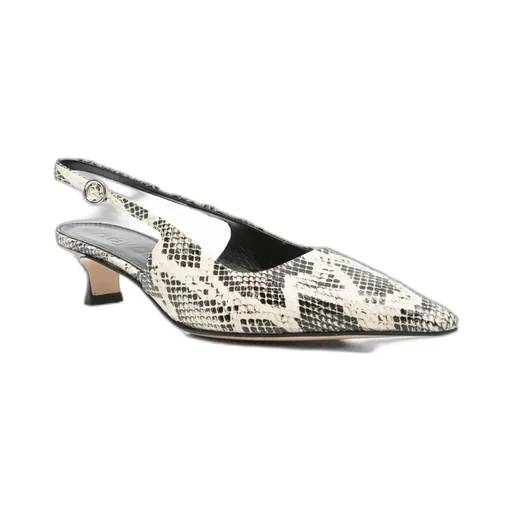 40Mm Snakeskin Slingback Pumps