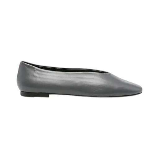 Pointed-Toe Leather Flats
