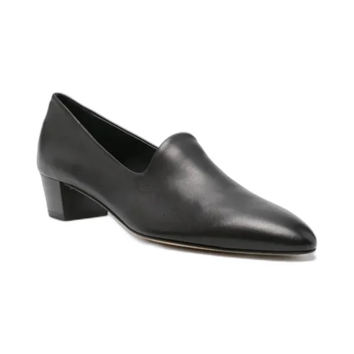 40Mm Almond-Toe Block-Heel Loafers
