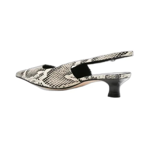 40Mm Snakeskin Slingback Pumps