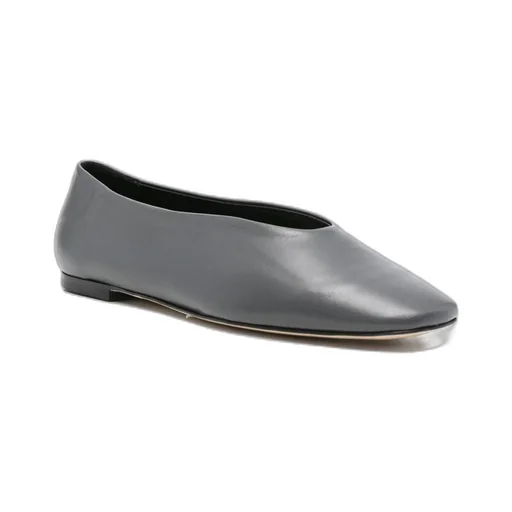Pointed-Toe Leather Flats