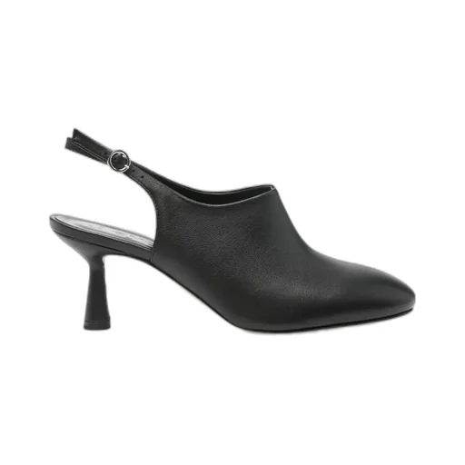 70Mm Leather Slingback Pumps