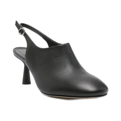 70Mm Leather Slingback Pumps