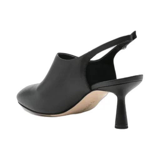 70Mm Leather Slingback Pumps