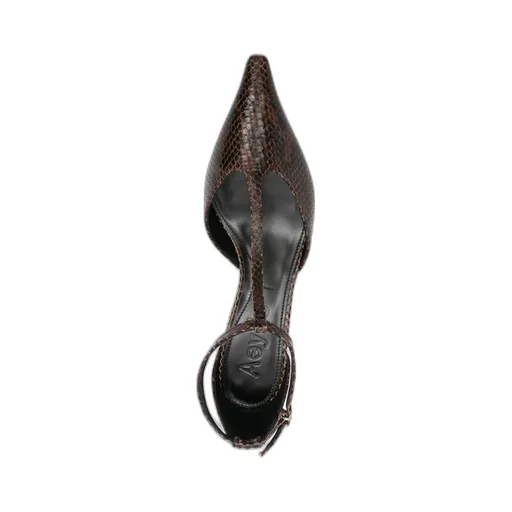 30Mm Snakeskin Leather Pump
