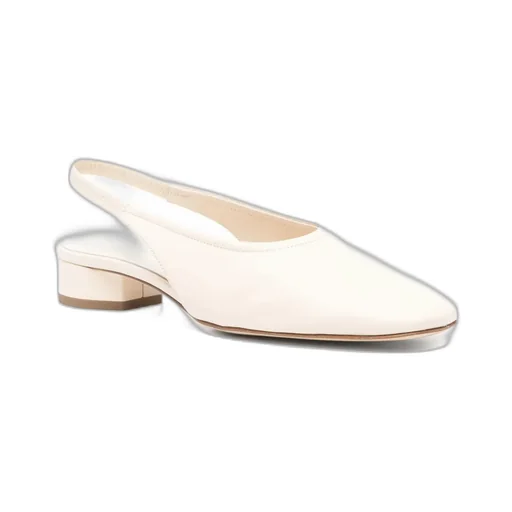 35Mm Leather Slingback Pumps