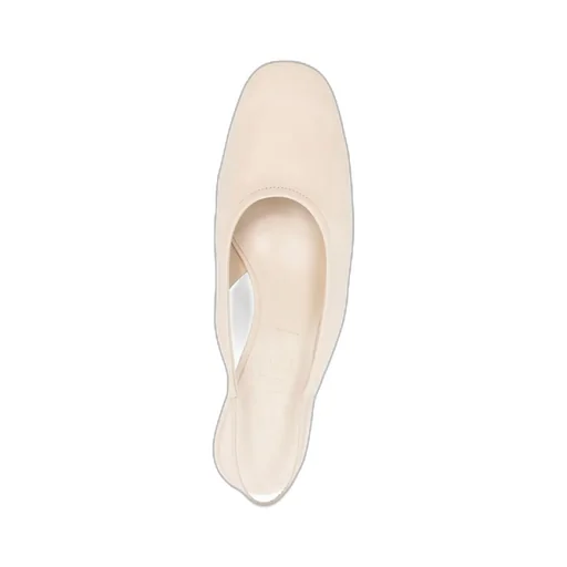 35Mm Leather Slingback Pumps