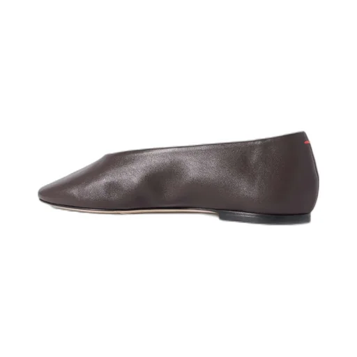 Square-Toe Leather Flats
