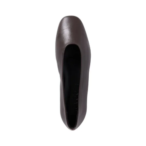 Square-Toe Leather Flats