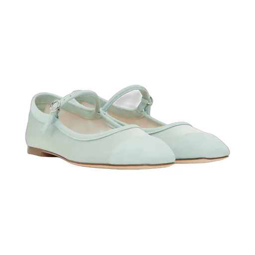 Uma Satin Toe-Cap Ballerina Flats