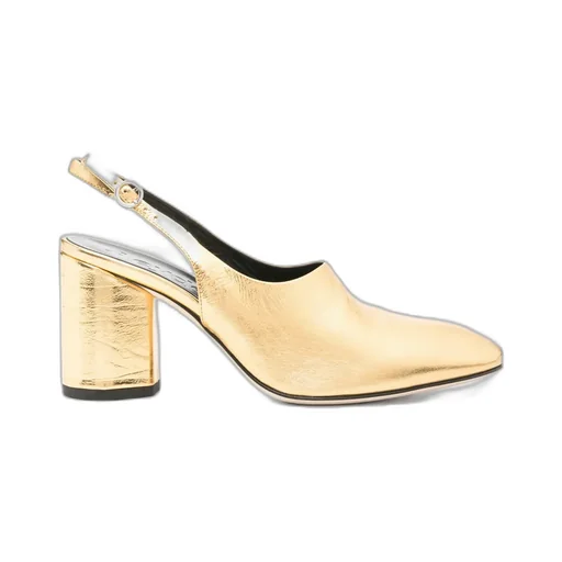 80Mm Leather Slingback Pumps