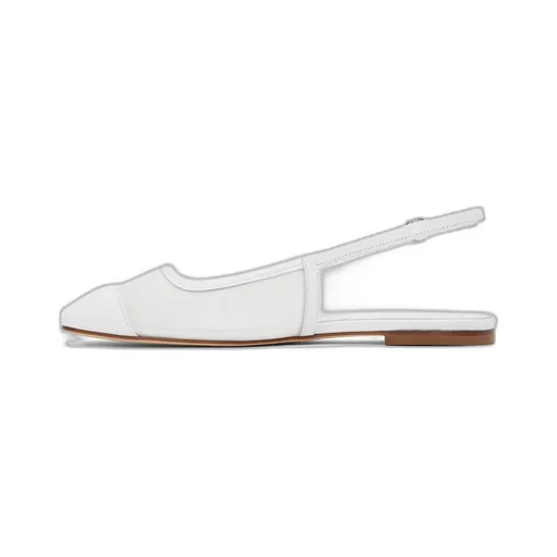 Square Toe Flat Slingbacks