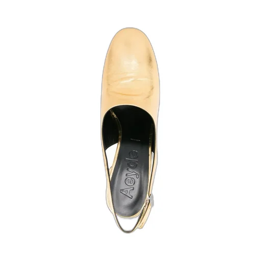 80Mm Leather Slingback Pumps
