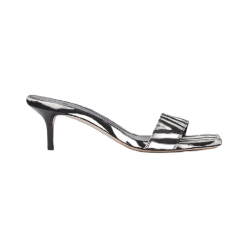 Buckle Detailed Square Open Toe Sandals