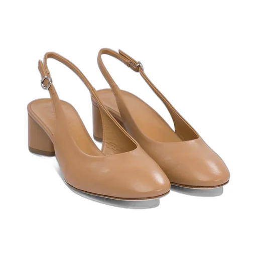Round Toe Slingback Heels