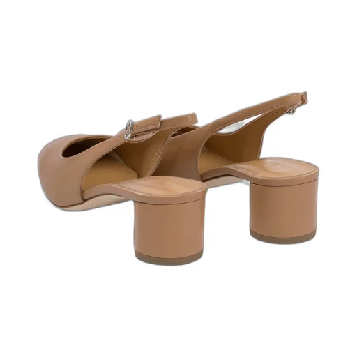 Round Toe Slingback Heels