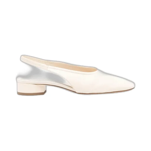 35Mm Leather Slingback Pumps