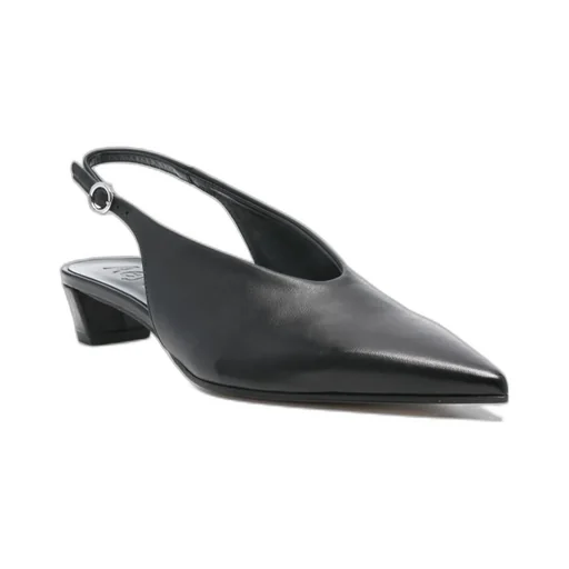 Pointed Low-Heeled Slingbacks