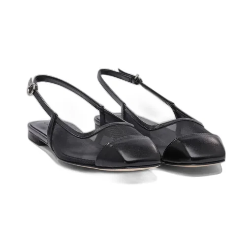Geraldine Square Toe Slingback Flats
