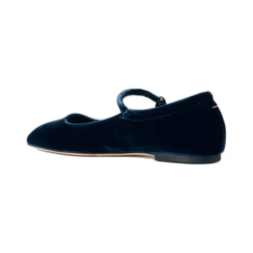 Velvet Mary Jane Flats