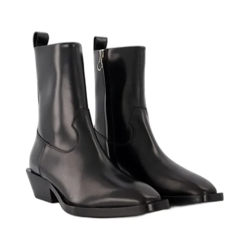 Tapered-Heel Ankle Boots