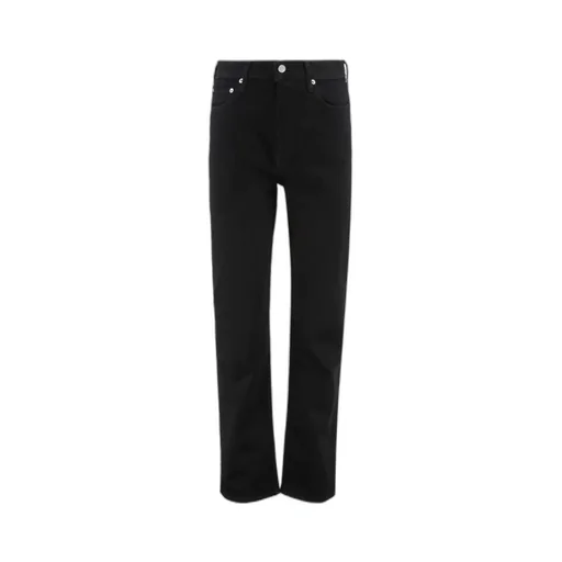 High-Waisted Straight-Leg Jeans