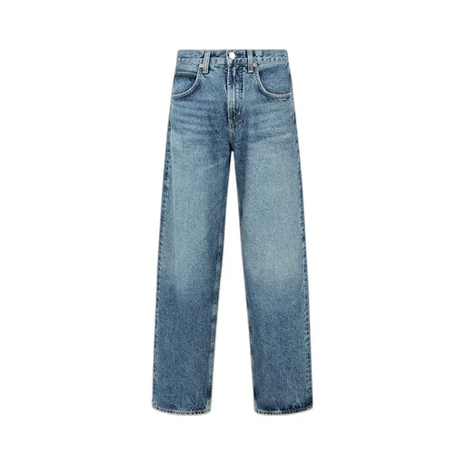Button-Fly Straight-Leg Jeans
