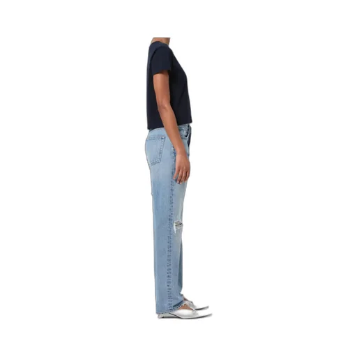 Distressed Straight-Leg Jeans