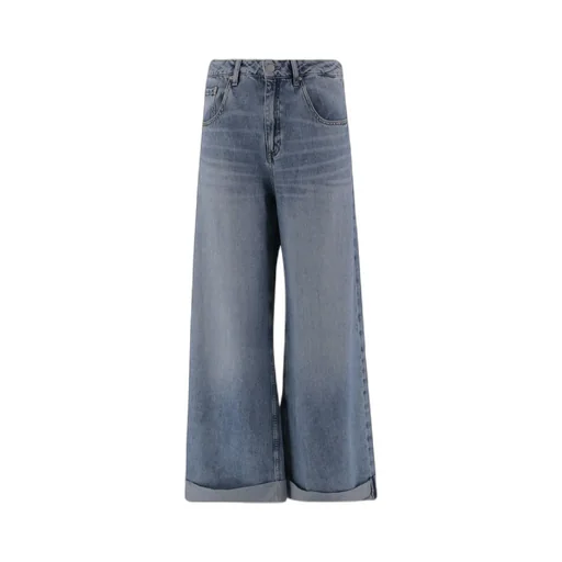 Wide-Leg Denim Jeans