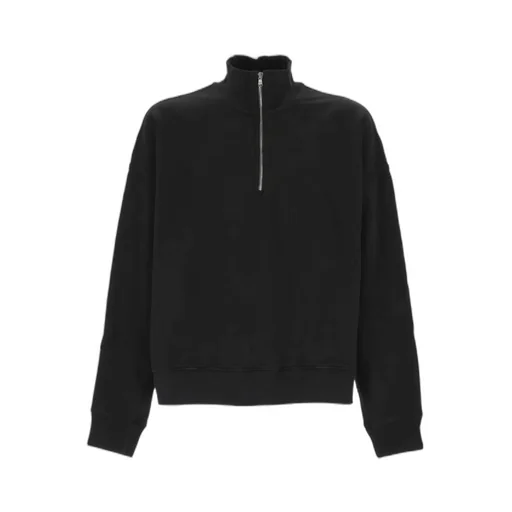 High-Neck Zip-Up Sweatshirt