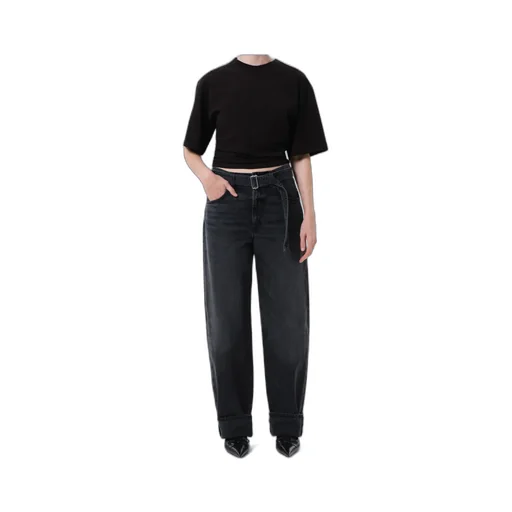Mid-Rise Denim Trousers