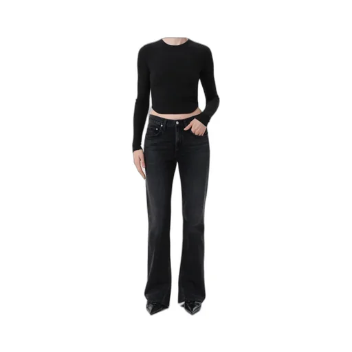 Mid-Rise Flared Leg Jeans