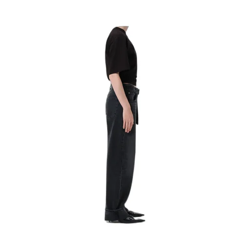 Mid-Rise Denim Trousers