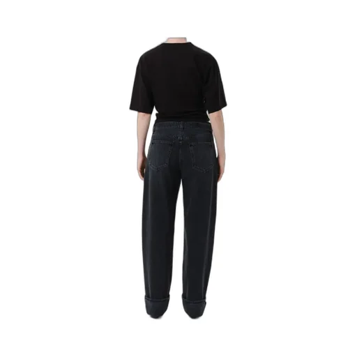 Mid-Rise Denim Trousers