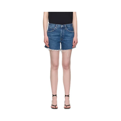 Parker Raw-Cut Denim Shorts