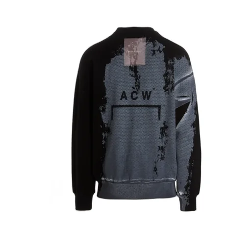 Brushstroke-Print Cotton Sweatshirt