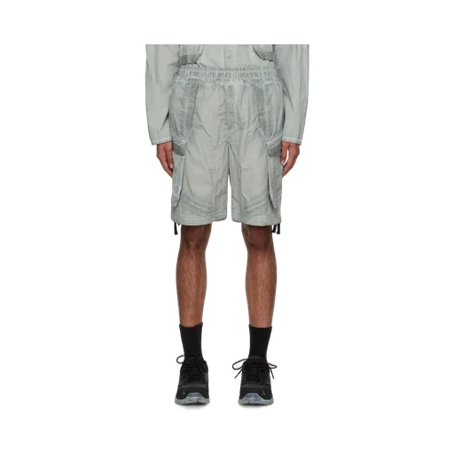 Faded-Effect Cargo Shorts