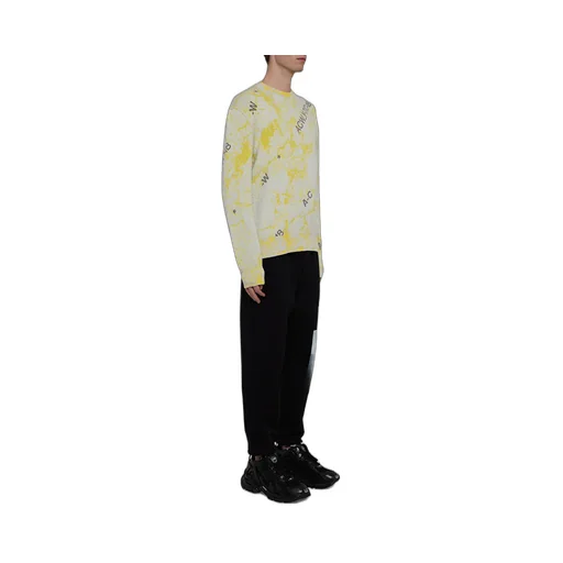 Logo-Intarsia Marbled Jumper