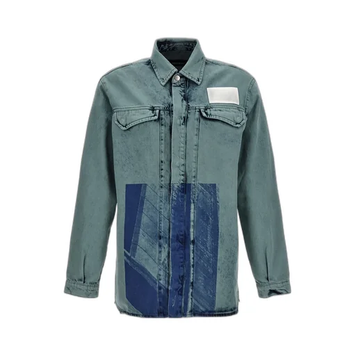 Logo Print Denim Shirt