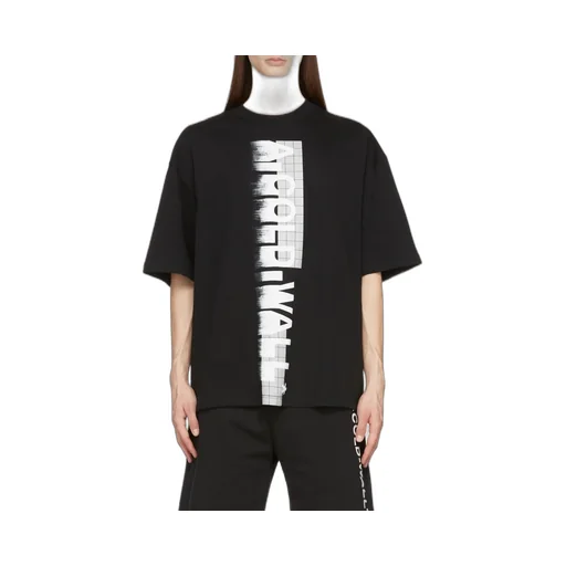 Blurred Logo Printed Crewneck T-Shirt