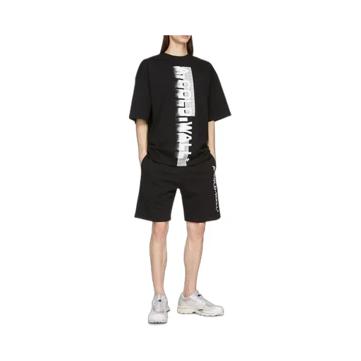 Blurred Logo Printed Crewneck T-Shirt