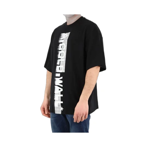 Blurred Logo Printed Crewneck T-Shirt