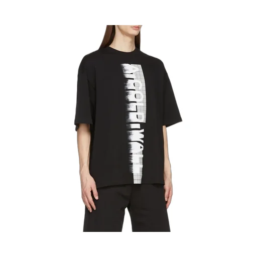 Blurred Logo Printed Crewneck T-Shirt