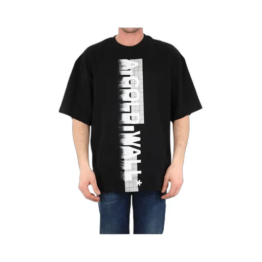Blurred Logo Printed Crewneck T-Shirt