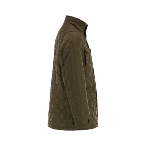 Diamond Quilted Long-Sleeved Puffer